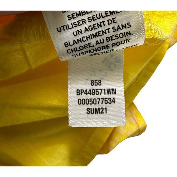 BP Nordstrom New Women's Sleeveless Smocked Waist Mini Dress Yellow Plus Size 1X - Picture 11 of 11